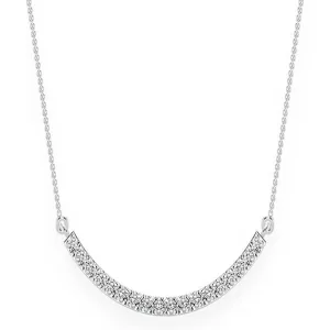 0.15CTW Curved Bar Diamond Necklace Pendant