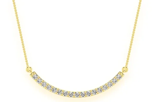 0.15CTW Curved Bar Diamond Necklace Pendant