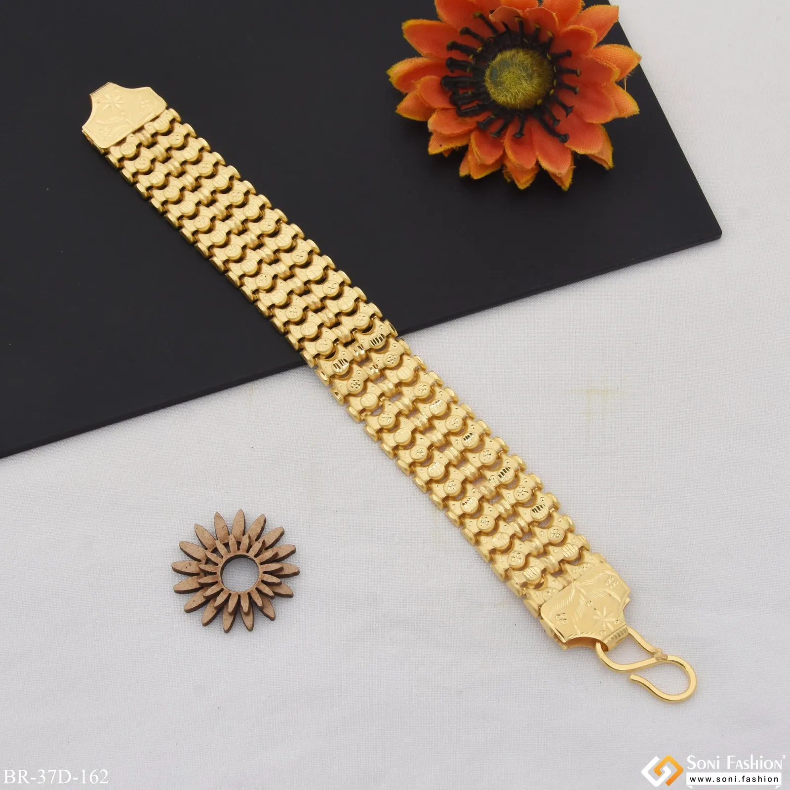 1 Gram Gold Plated Gorgeous Design Bahubali Bracelet for Men - Style D162