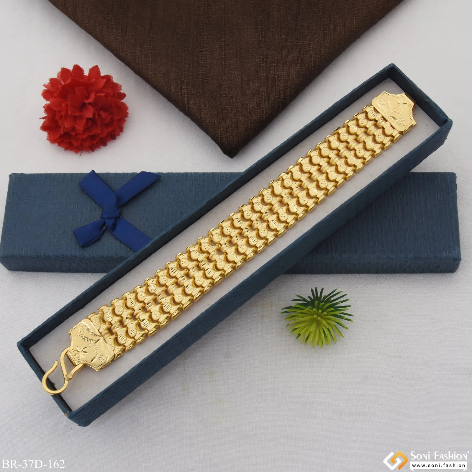 1 Gram Gold Plated Gorgeous Design Bahubali Bracelet for Men - Style D162