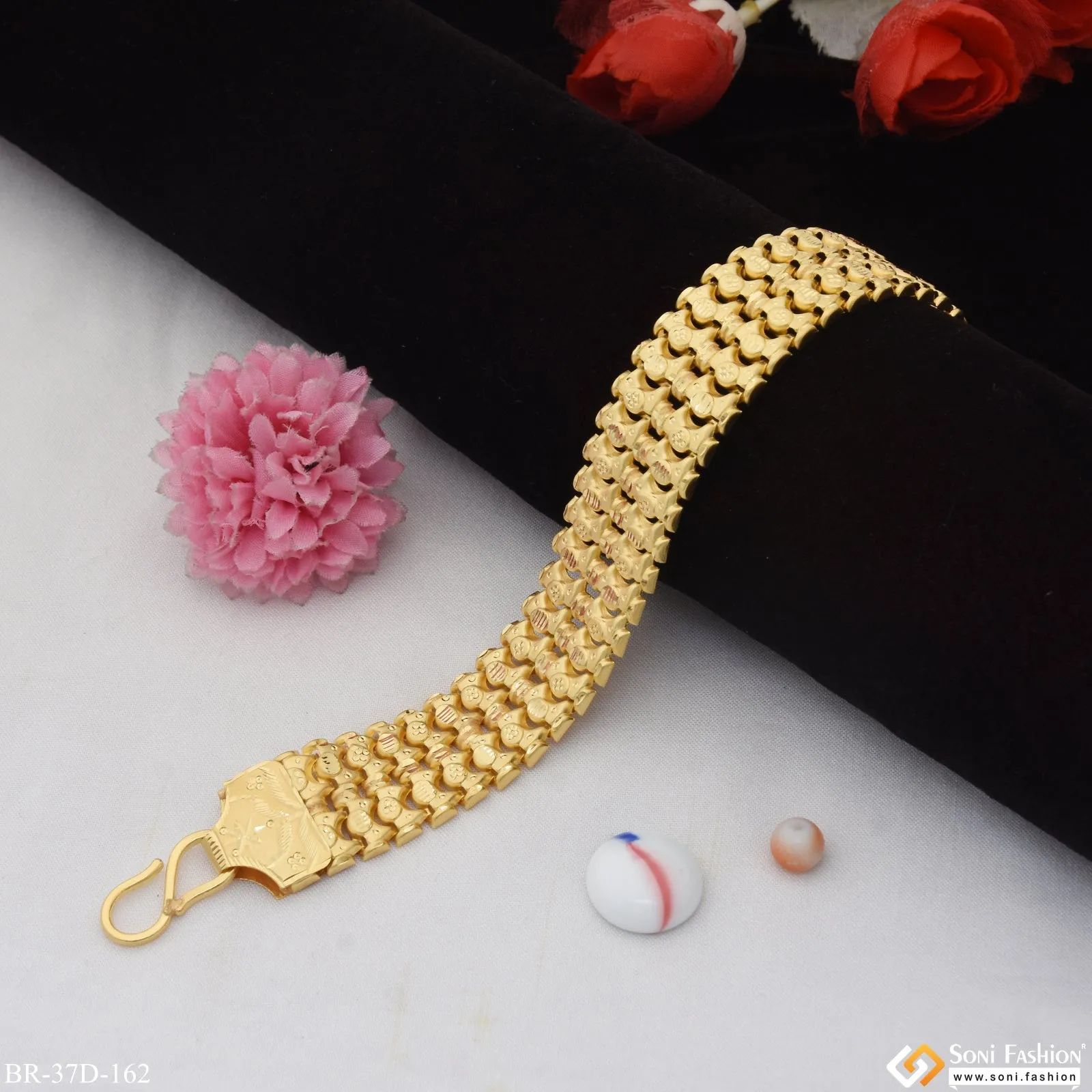 1 Gram Gold Plated Gorgeous Design Bahubali Bracelet for Men - Style D162