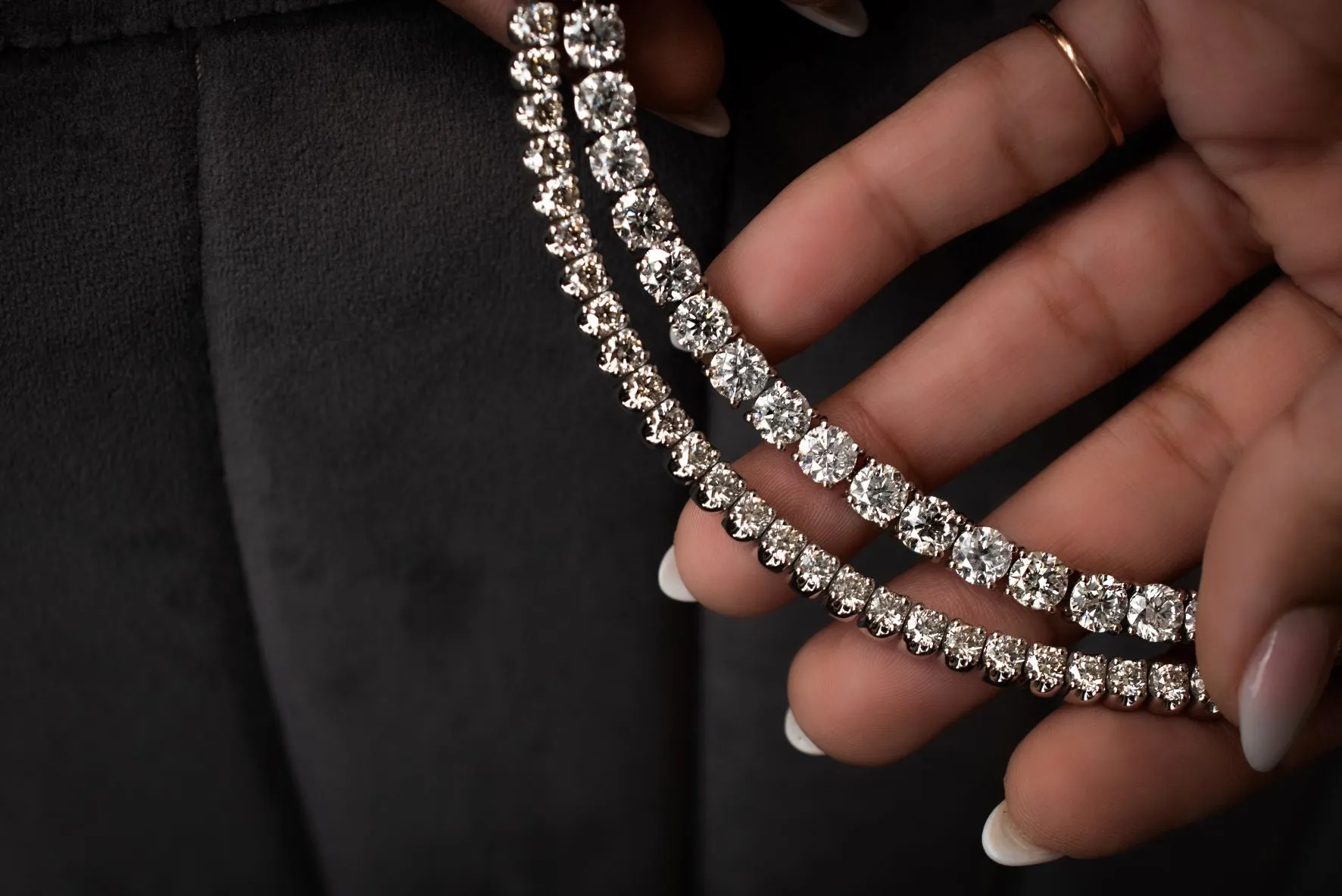 10 ctw Diamond Tennis Bracelet 14k White Gold