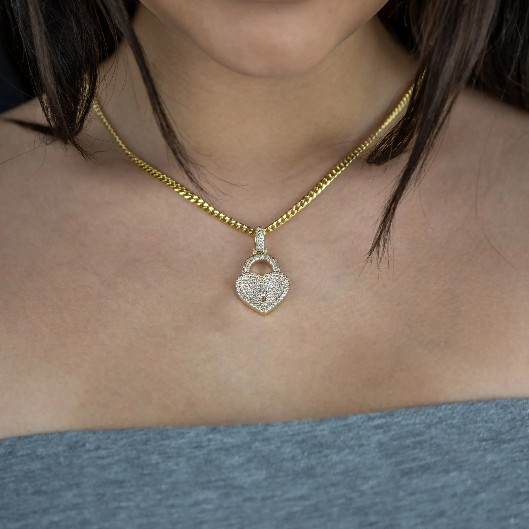10K Solid Gold Diamond Heart Locket Pendant 1.56ctw