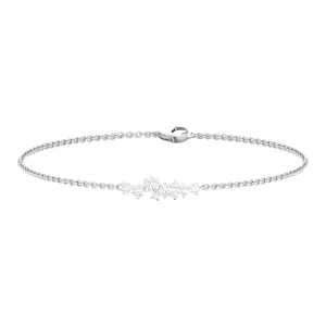 1/2 CT Cubic Zirconia Cluster Chain Bracelet in Gold