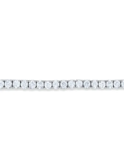14K White Gold Tennis Bracelet With Natural Diamond