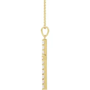 14K Yellow 1/5 CTW Natural Diamond Cross 18" Necklace