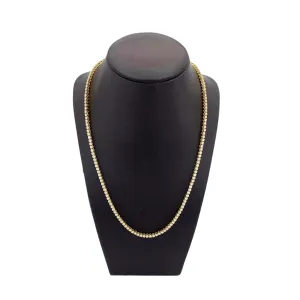14K Yellow Gold Tennis Necklace - 4.85ct