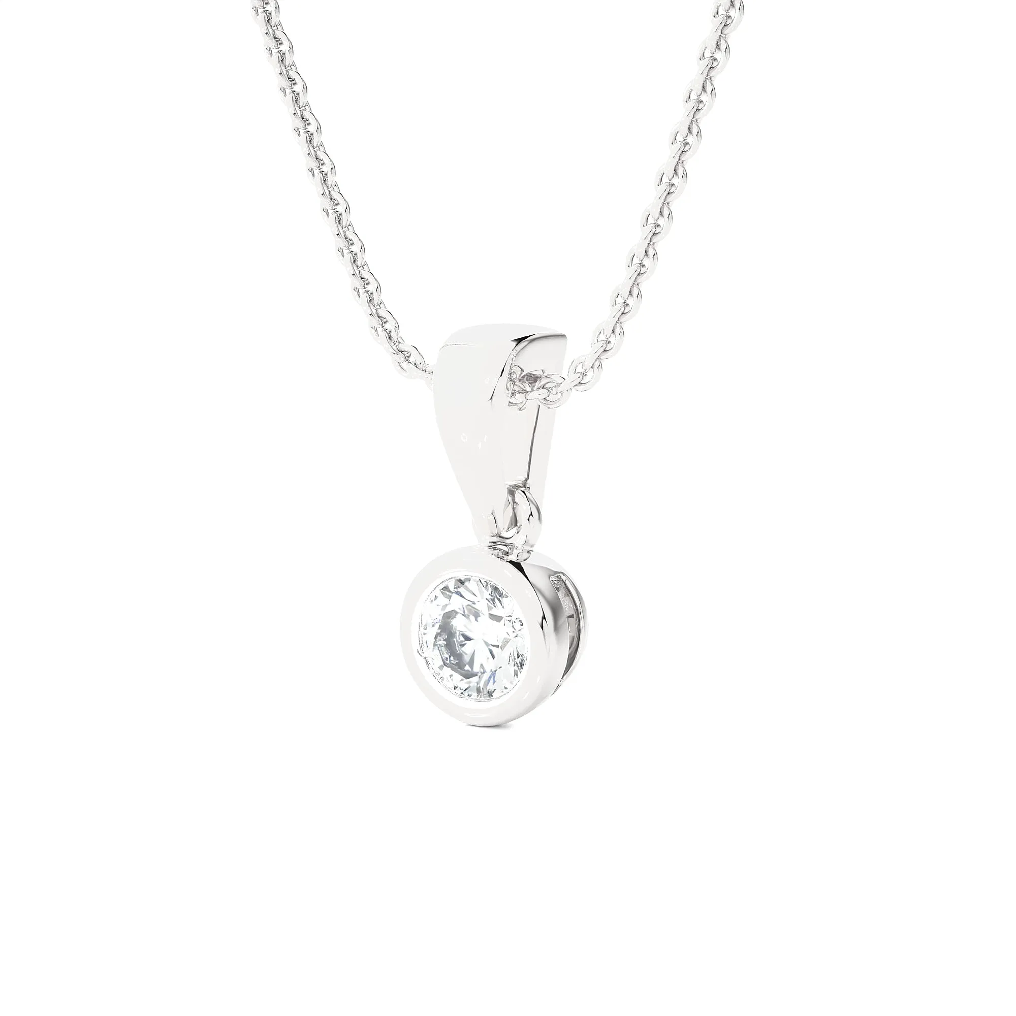 1/6  ctw Round Lab Grown Diamond Solitaire Pendant