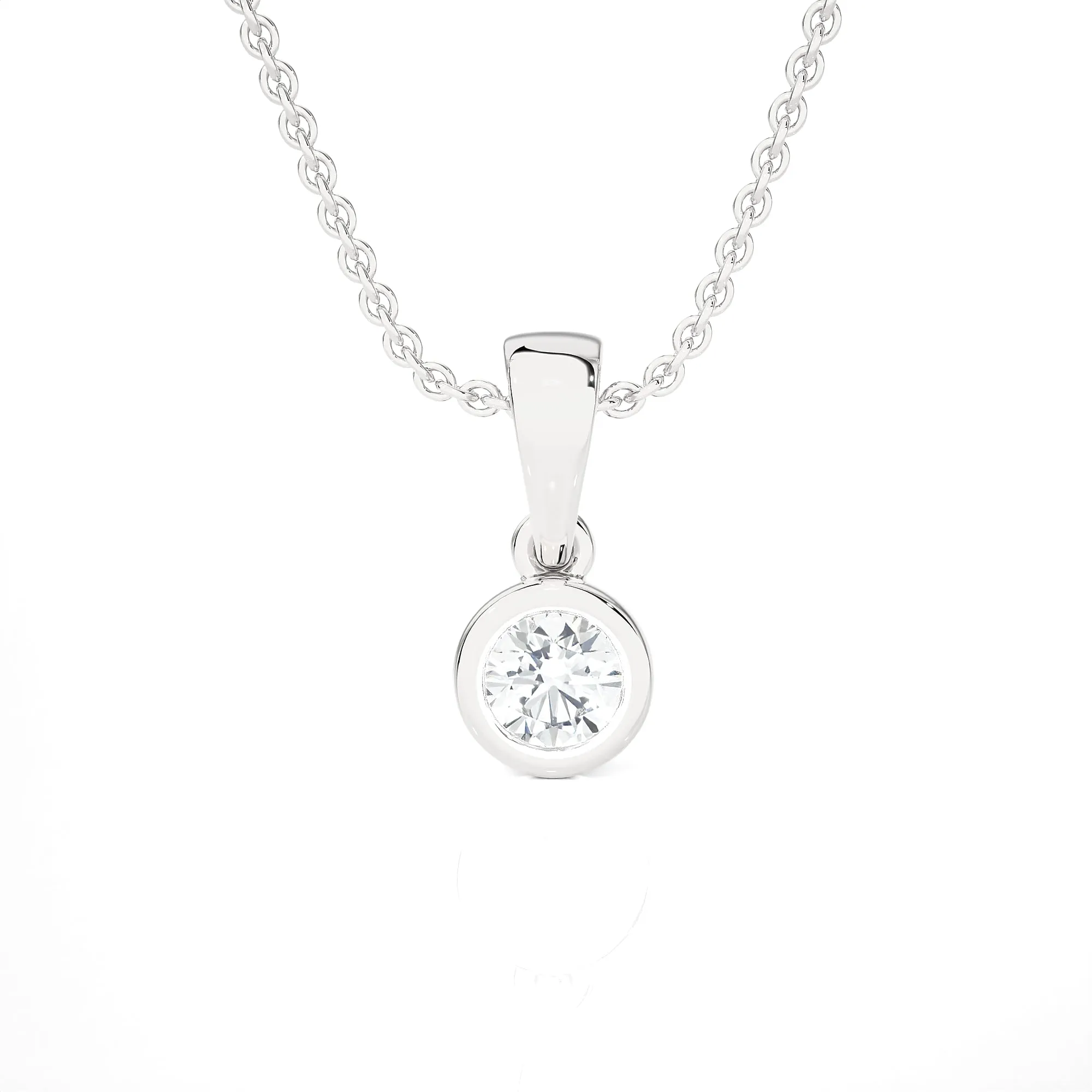 1/6  ctw Round Lab Grown Diamond Solitaire Pendant