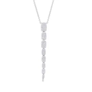 18k White Gold Diamond Serpentine Necklace - 0.55ct V0111