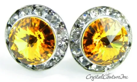 20mm Rondelle Post Earrings made with SWAROVSKI ELEMENTS