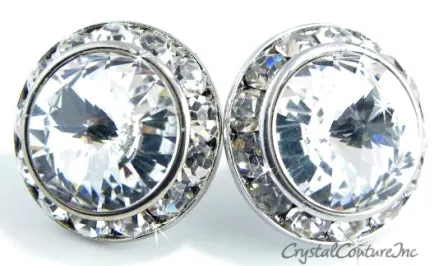 20mm Rondelle Post Earrings made with SWAROVSKI ELEMENTS