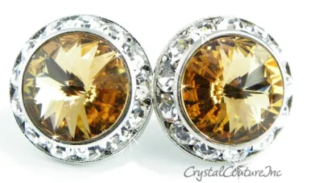 20mm Rondelle Post Earrings made with SWAROVSKI ELEMENTS
