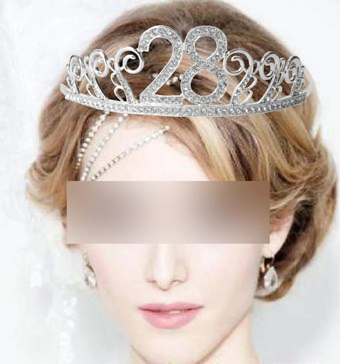 28th Birthday for Women, 28th Birthday Tiara and Sash, HAPPY 28th Birthday Party Supplies