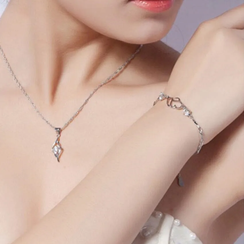 925 sterling silver heart bracelet