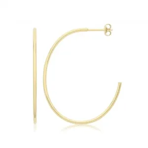 9ct Yellow Gold Half Hoop Stud Earrings ER1210
