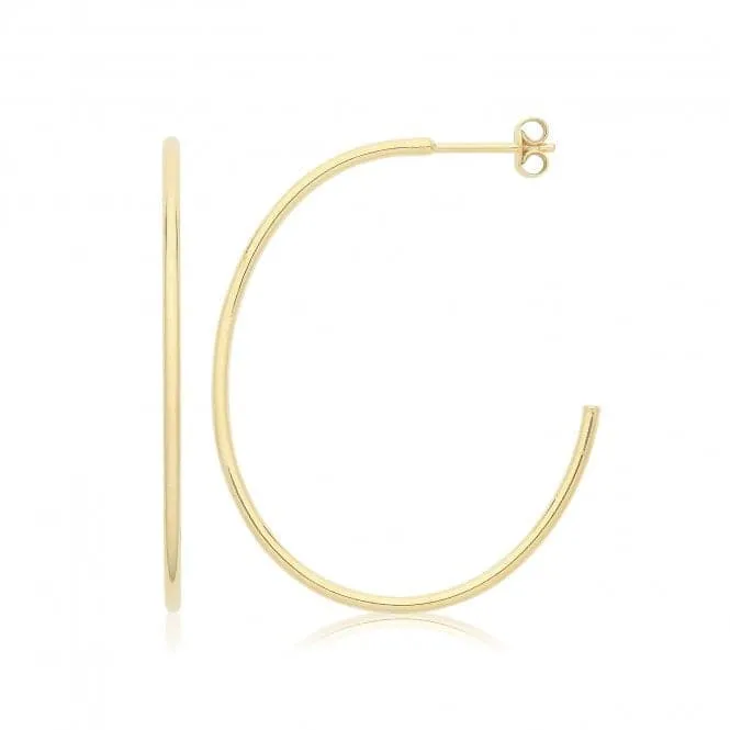 9ct Yellow Gold Half Hoop Stud Earrings ER1210