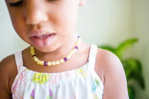 Amethyst   Buttermilk Baltic Amber Necklace