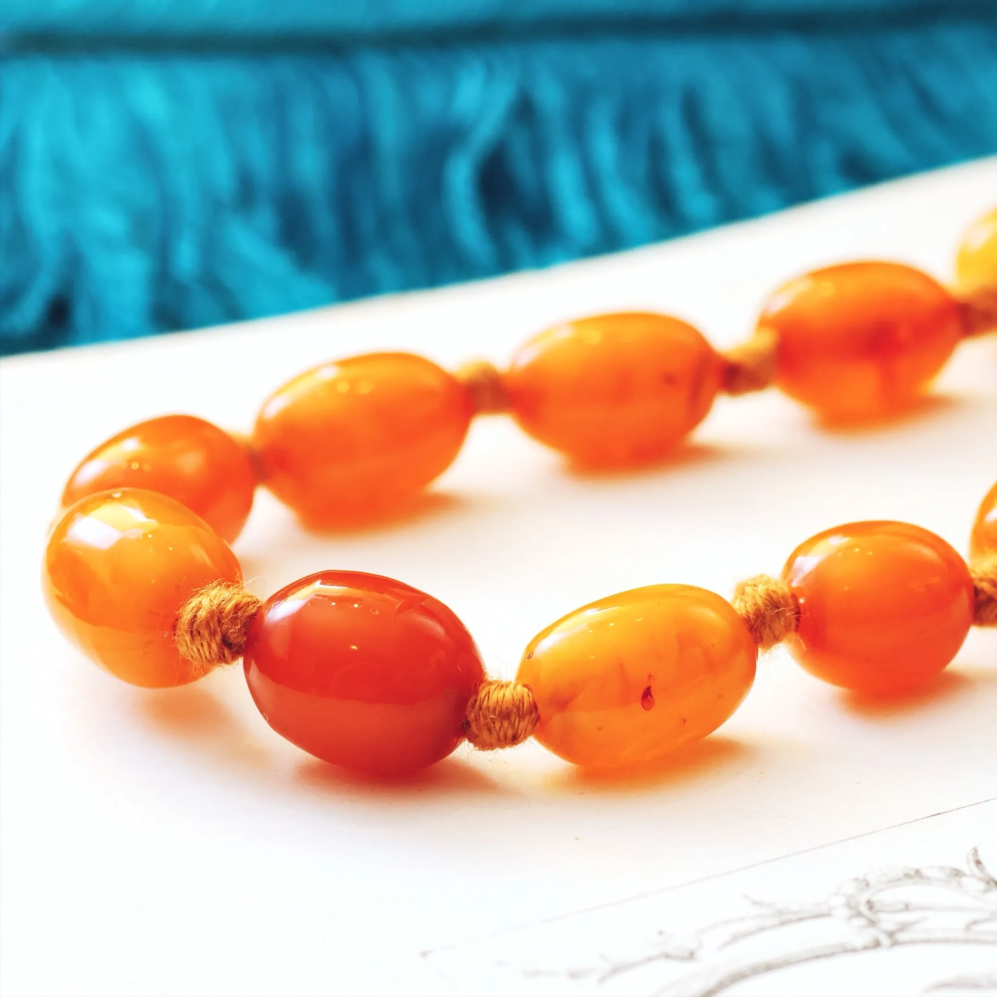 Antique 1920's Amber Necklace