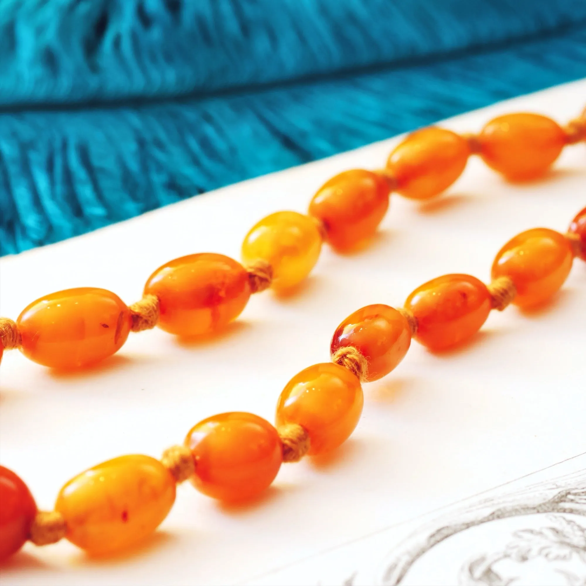 Antique 1920's Amber Necklace