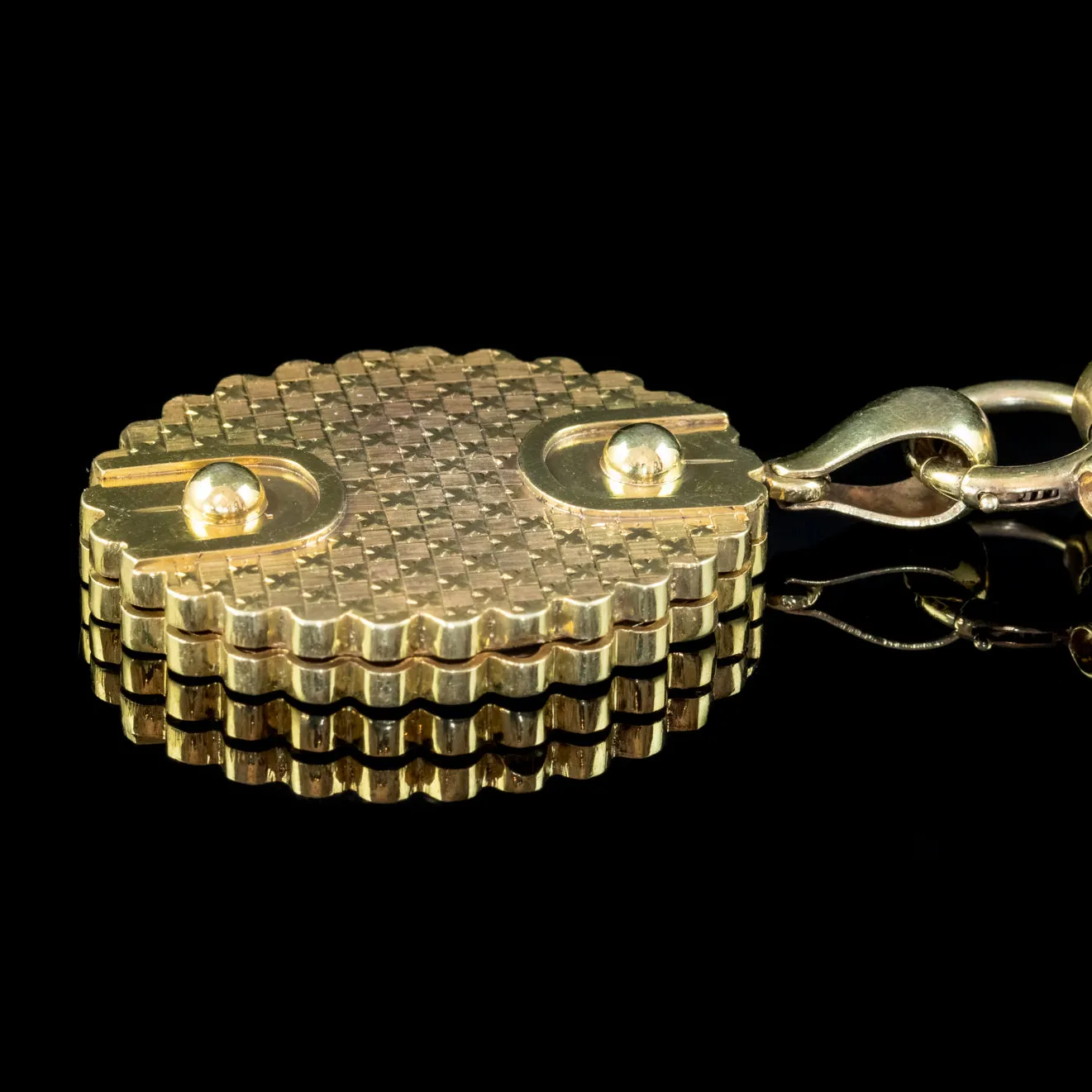 Antique Victorian Locket Collar Necklace Sterling Silver 18ct Gold Gilt Dated 1881