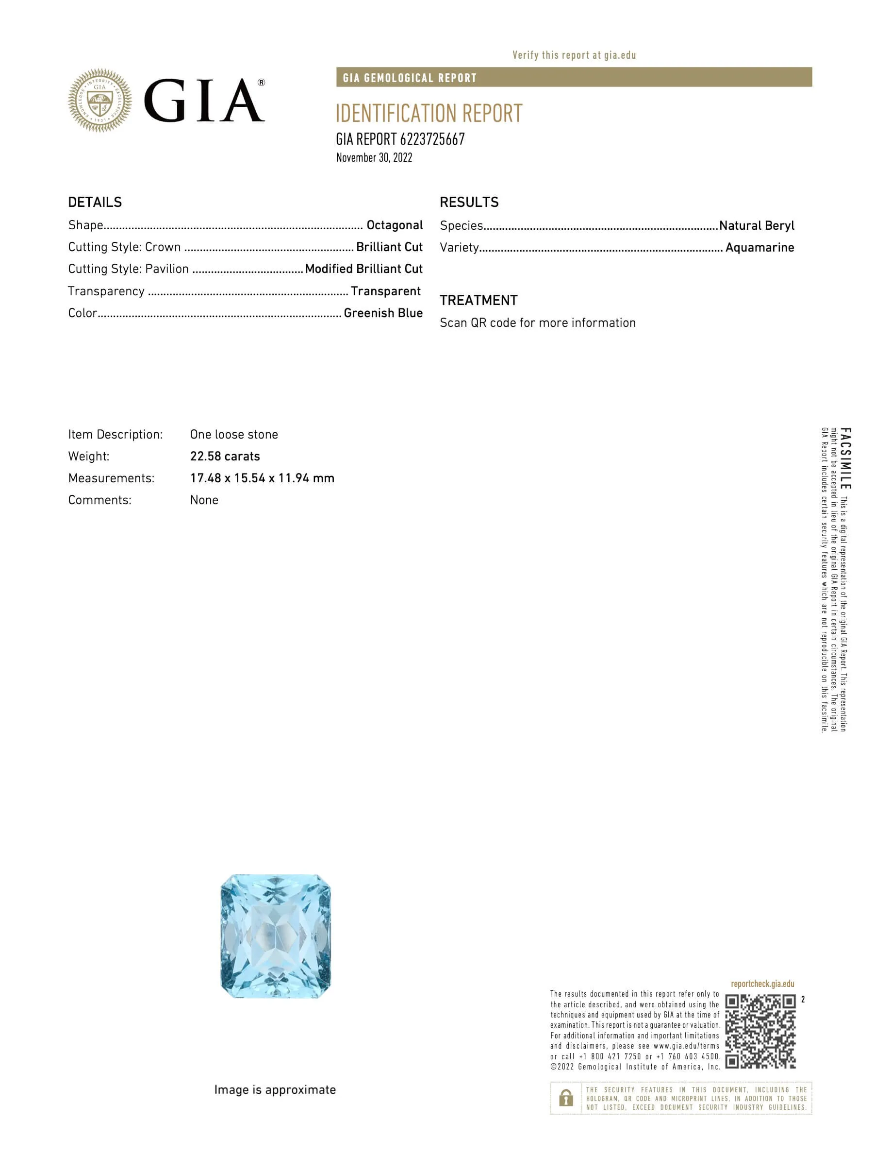 Aquamarine and Diamond Cocktail Ring in 14K White Gold