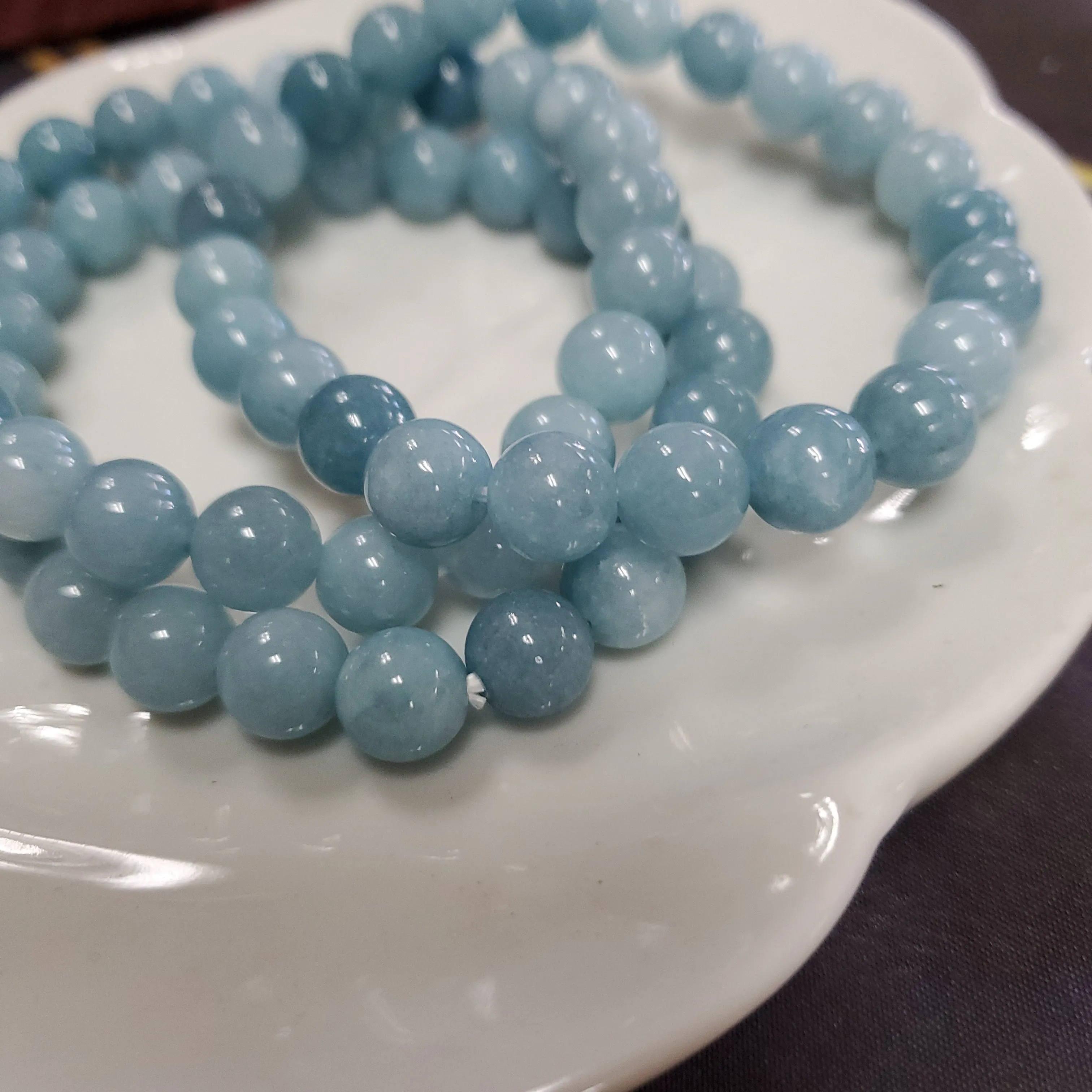 Aquamarine - Bead Bracelet 8mm
