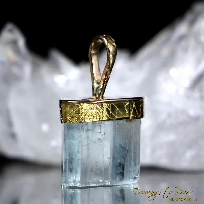 Aquamarine Light Language Pendant™ 14k
