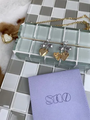 Ari Heart Locket Earrings