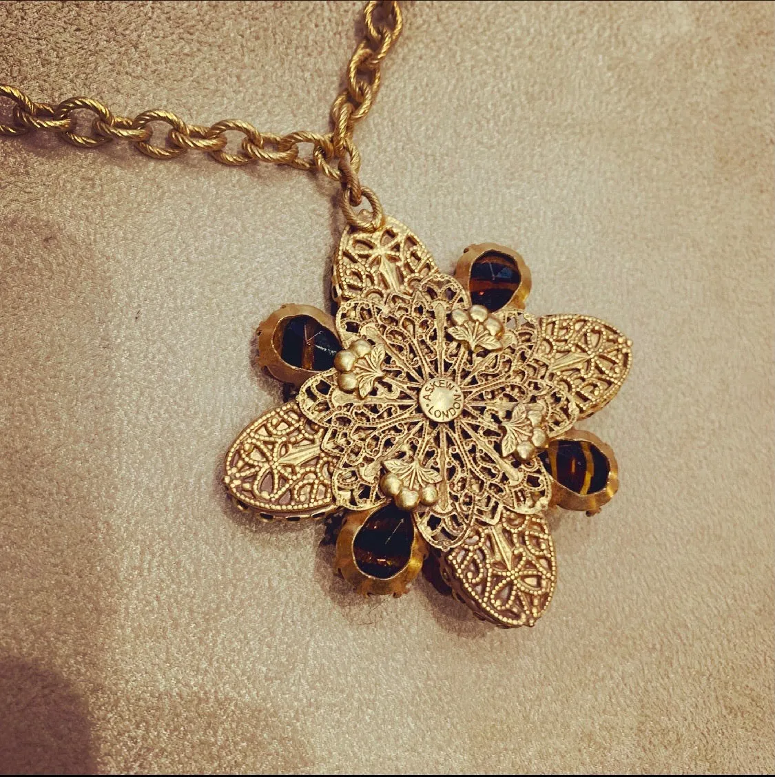 Askew London Amber Statement pendant