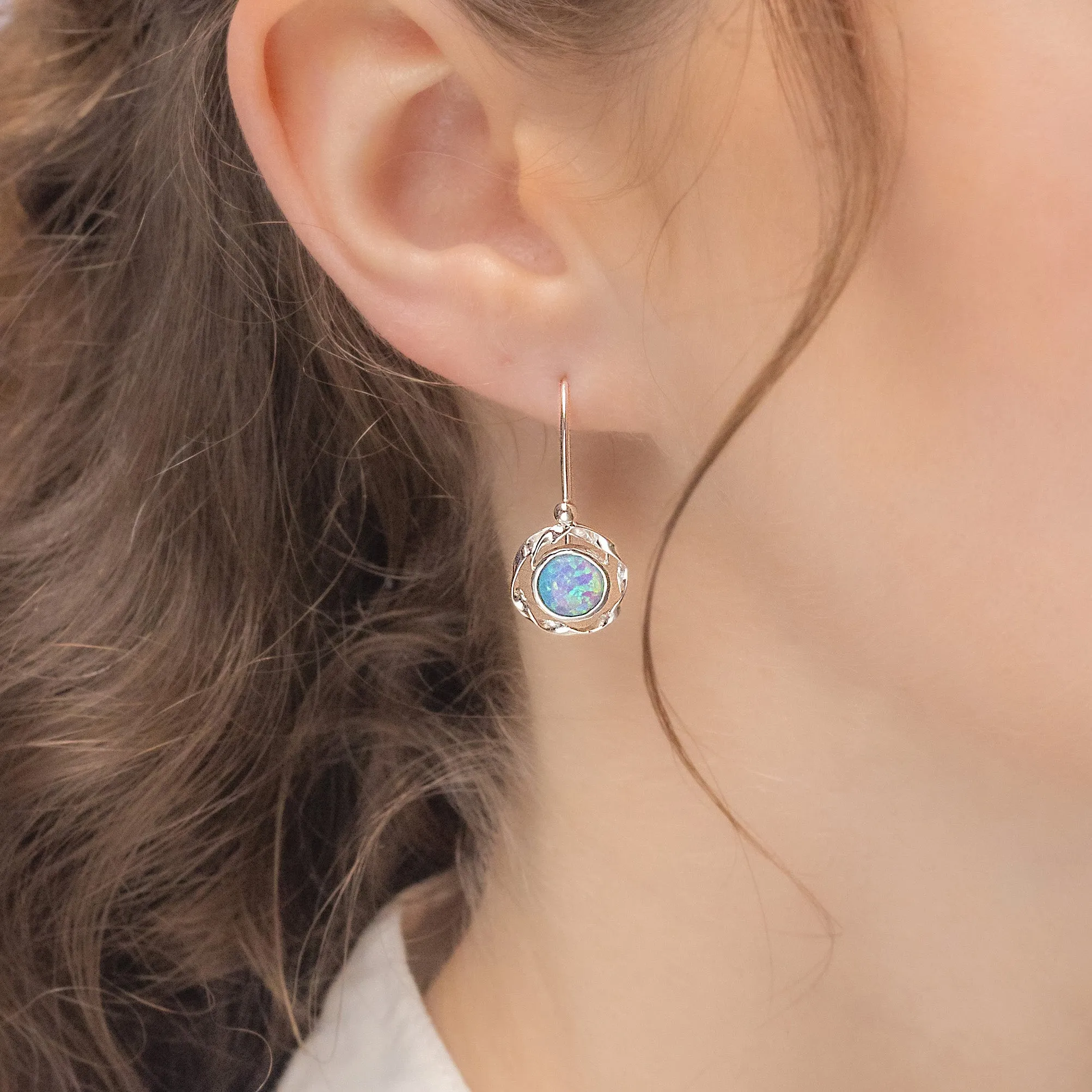 Banyan Gara Blue Opal Drop Earrings
