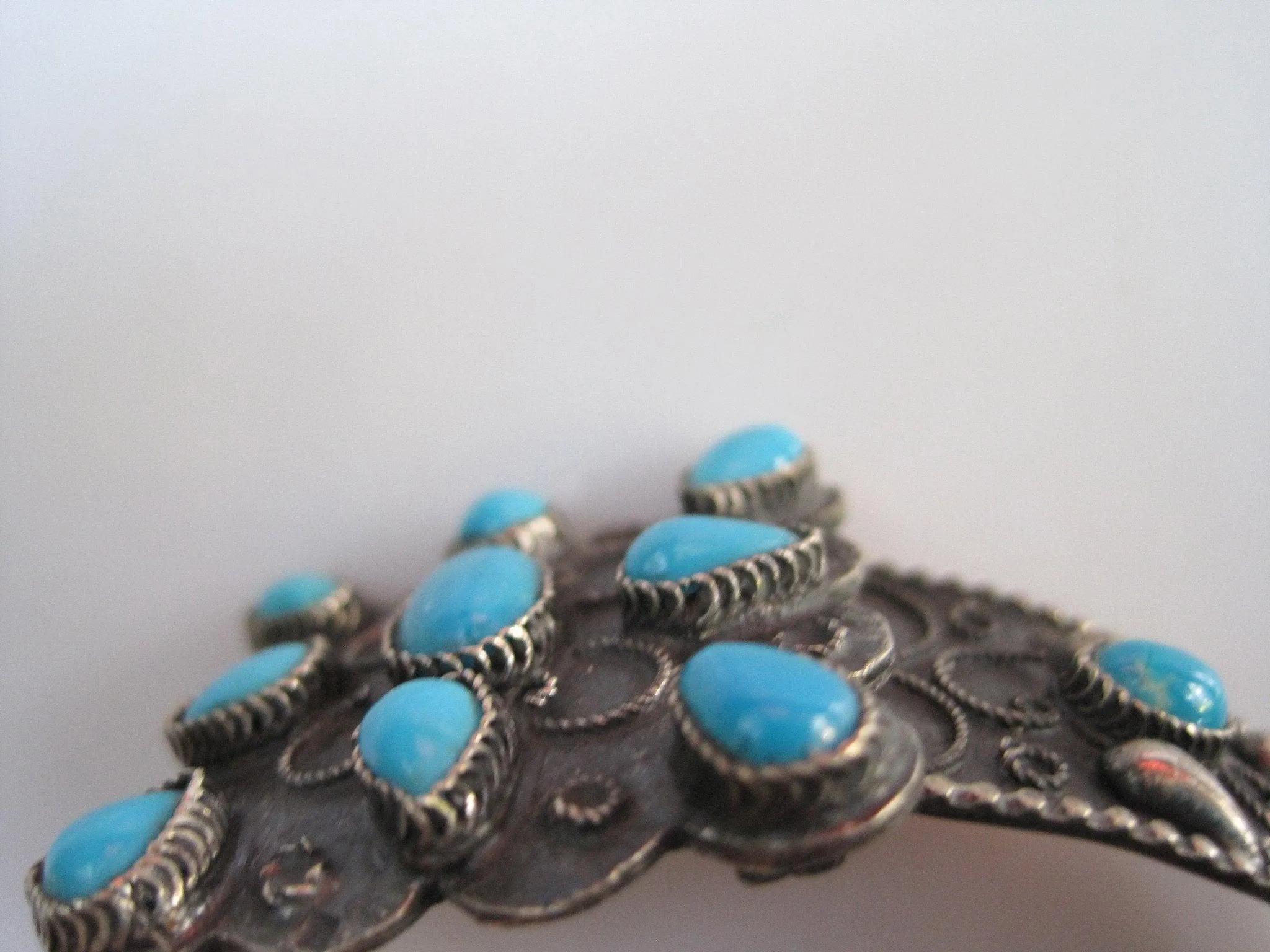 Beautiful Turquoise and Silver Egyptian Bracelet