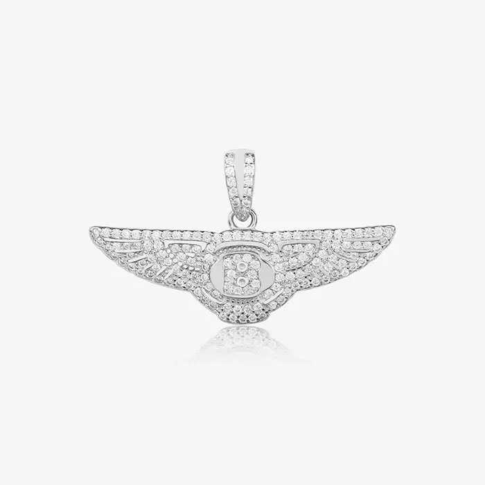Bentley Signature Zircon Studded Silver Locket