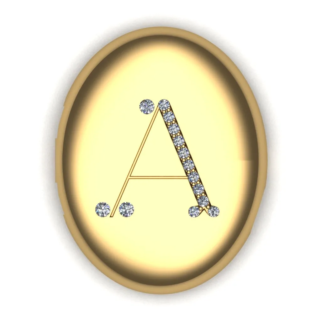 Bespoke Locket with Diamond Initial