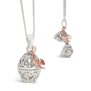 Bird Locket | White Gold