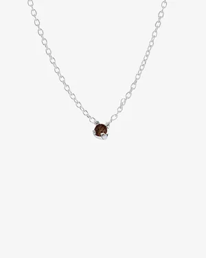 Birthstone necklace silver june