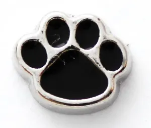 Black Paw Locket Charm