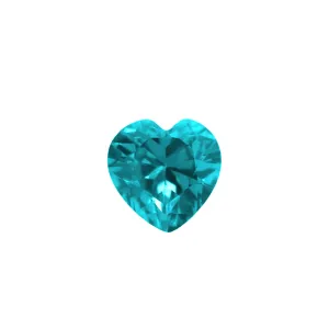 Blue Zircon #120 (Lab Grown) - HEART