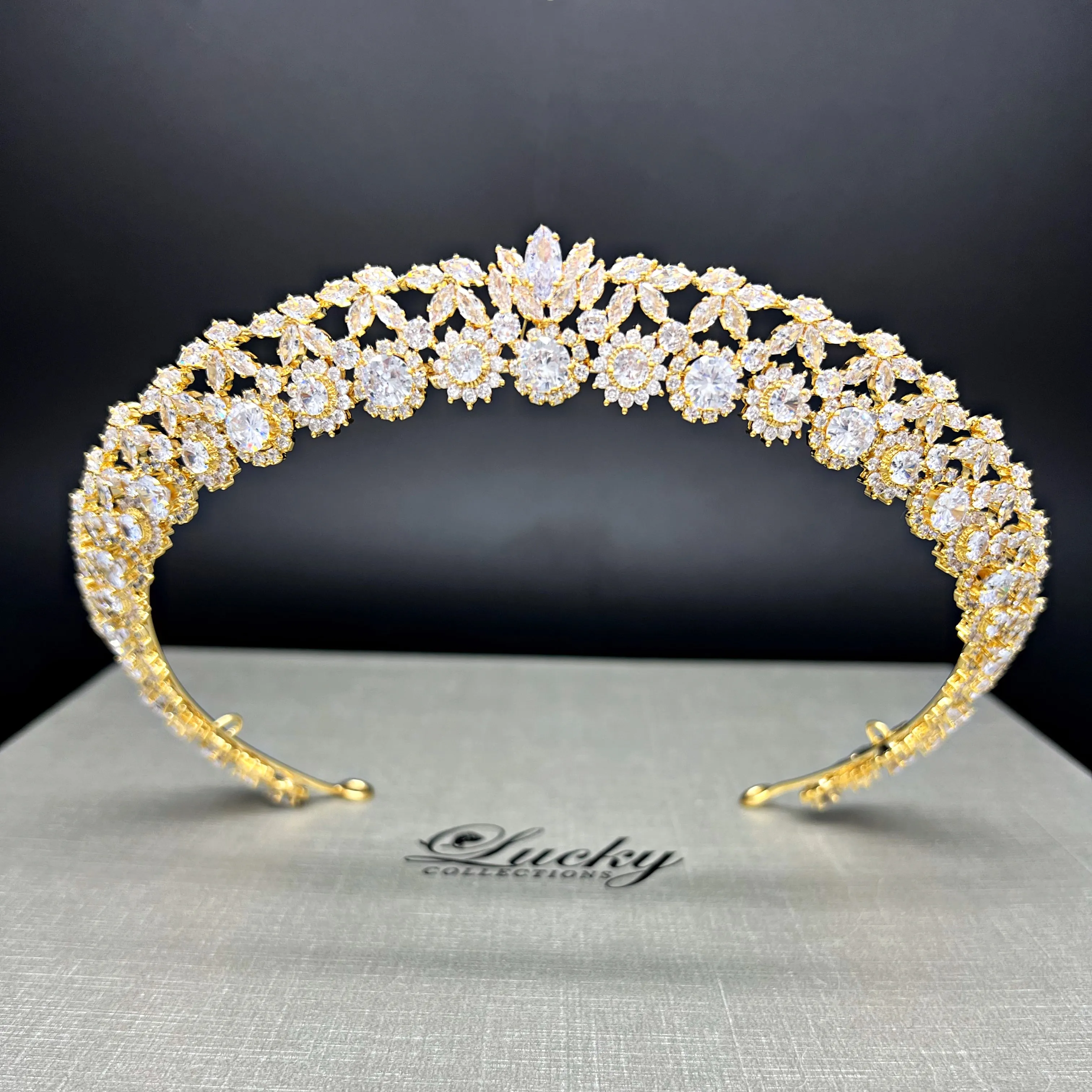 Bridal Halo Crown, Charming Halo Tiara for Quinceanera, Trending 2024 style Headband Tiara