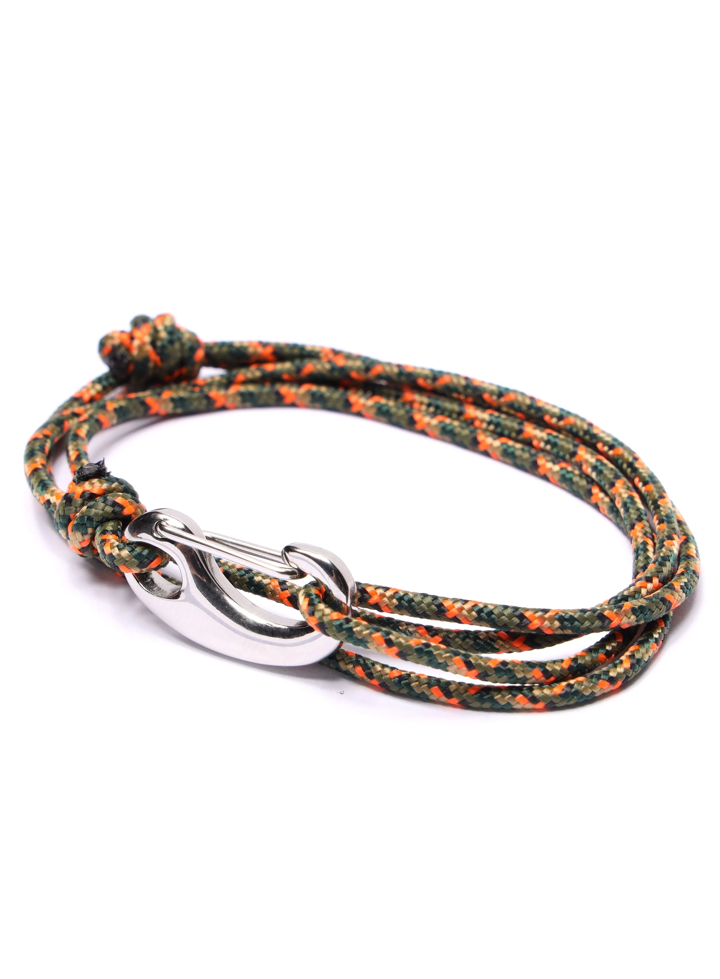 Camo Tactical Cord Bracelet for Men (Silver Clasp - 11S)