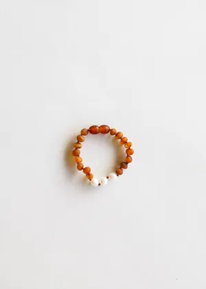 CanyonLeaf - Kids: Raw Cognac Amber   Pearl || Bracelet