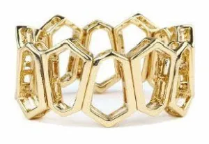Chevron Open Bracelet Gold