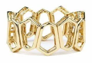 Chevron Open Bracelet Gold