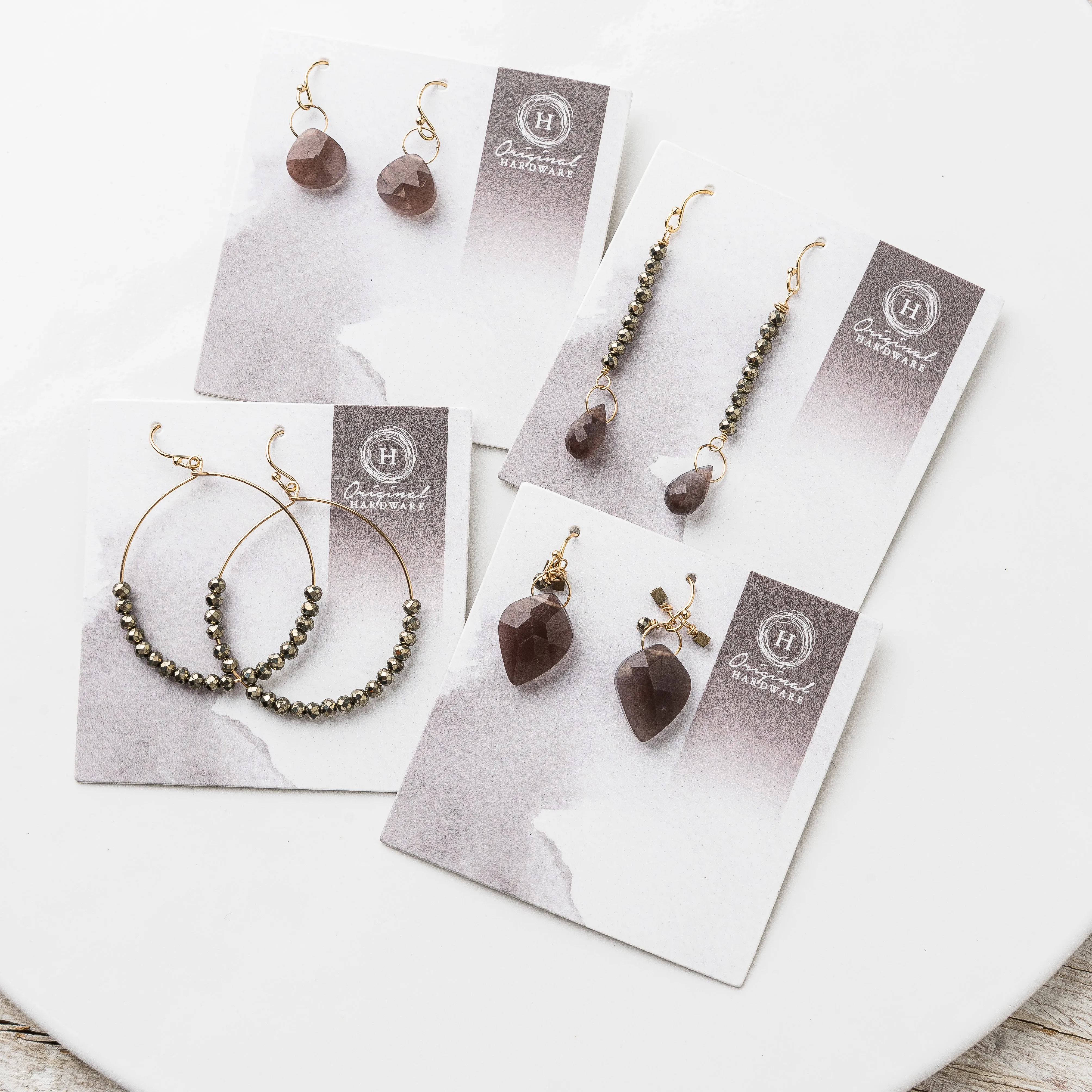Chocolate Moonstone Drop Necklace