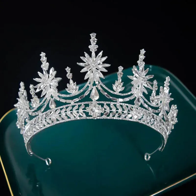 Classic Luxury Rhinestone Crystal Wedding Crown Bridal Tiara