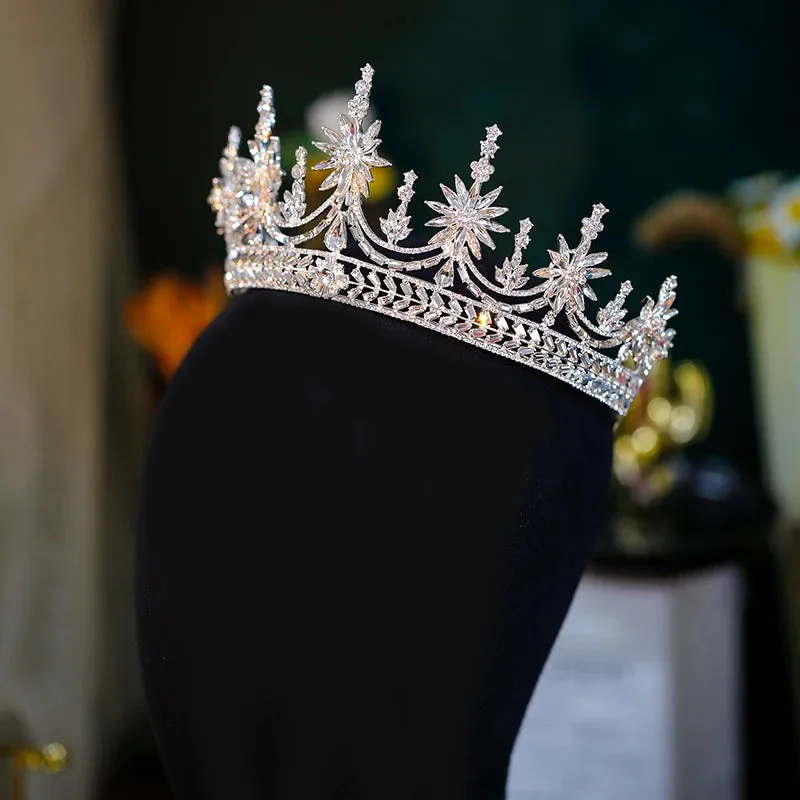 Classic Luxury Rhinestone Crystal Wedding Crown Bridal Tiara