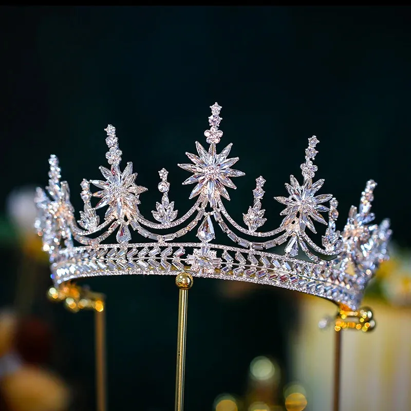 Classic Luxury Rhinestone Crystal Wedding Crown Bridal Tiara