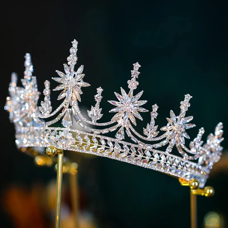 Classic Luxury Rhinestone Crystal Wedding Crown Bridal Tiara