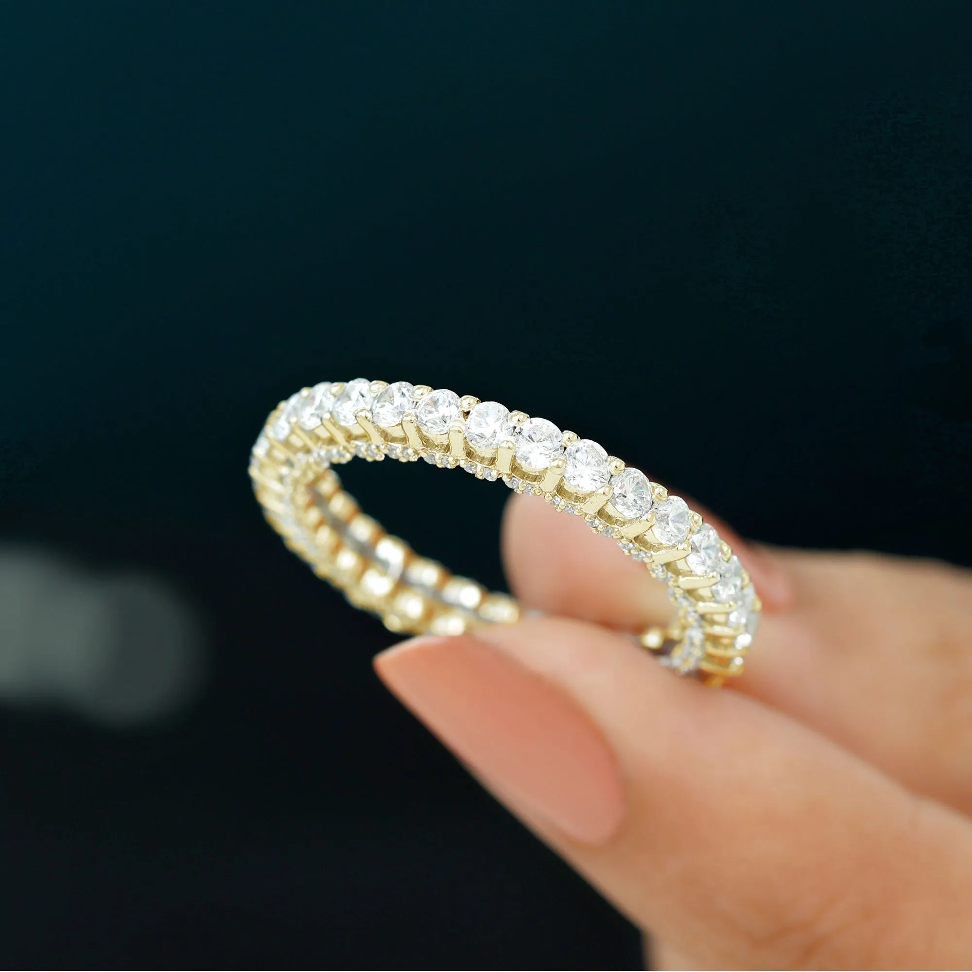 Classic Zircon Full Eternity Band Ring