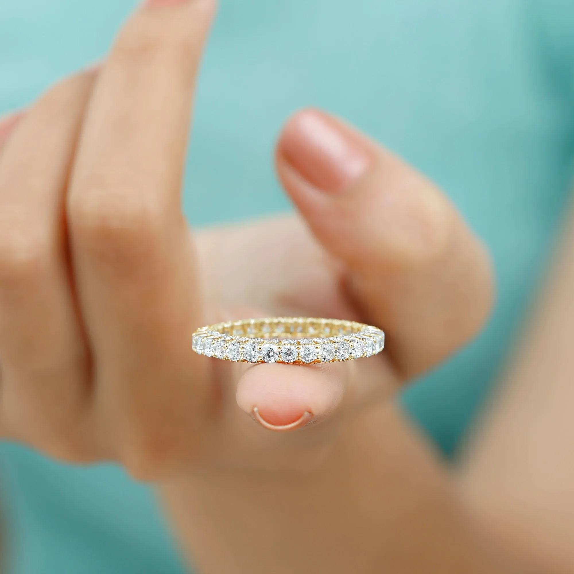 Classic Zircon Full Eternity Band Ring